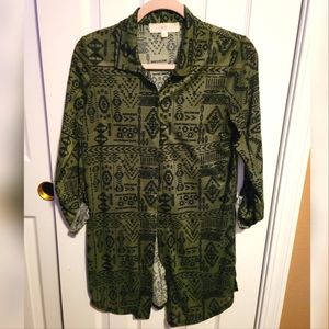 NWOT Aztec Roll Up Sleeve Cardigan